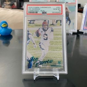 Joe Burrow Rookie teal Chronicles PSA 10